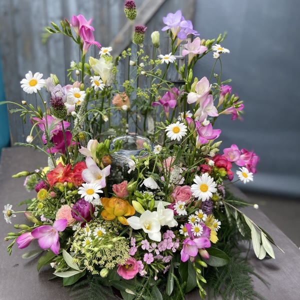 #TU1 Urnenschmuck Blumengarten wiesig Bild 1